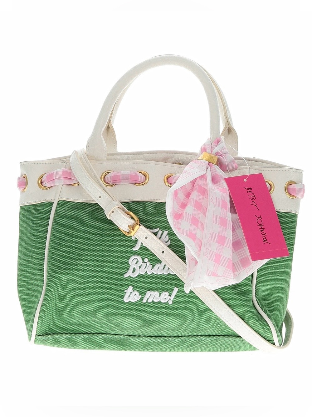 Betsey Johnson talk birdie to me crossbody shoulder bag purse with scarf NWT